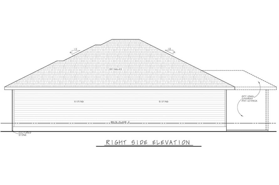 120-2682: Home Plan Right Elevation