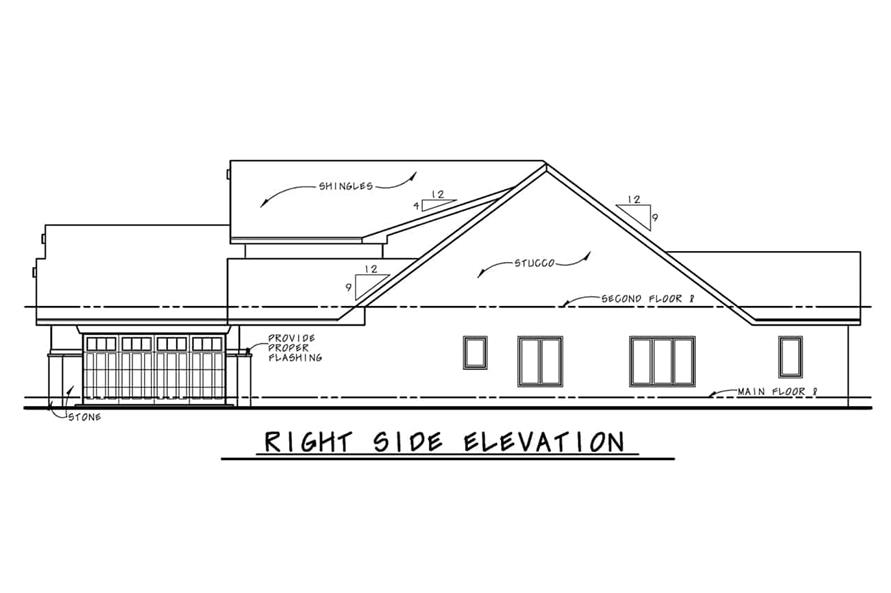 120-2685: Home Plan Right Elevation