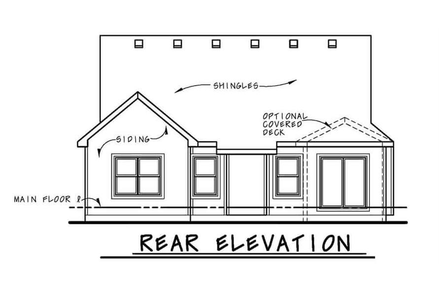 Home Plan Rear Elevation of this 4-Bedroom,2776 Sq Ft Plan -120-2693