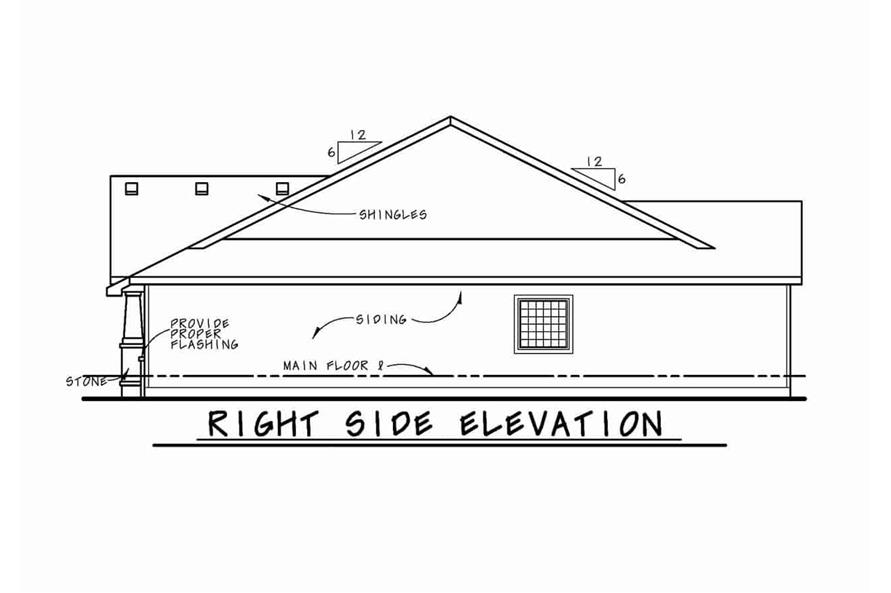 Home Plan Right Elevation of this 4-Bedroom,2776 Sq Ft Plan -120-2693