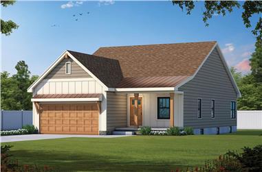3-Bedroom, 1617 Sq Ft Cottage House Plan - 120-2702 - Front Exterior