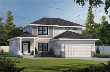 4-Bedroom, 2154 Sq Ft Traditional Home Plan - 120-2708 - Main Exterior