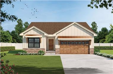 2-Bedroom, 1390 Sq Ft Cottage House Plan - 120-2712 - Front Exterior