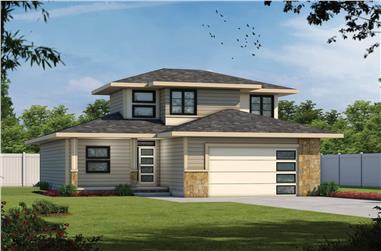 3-Bedroom, 1806 Sq Ft Contemporary Home Plan - 120-2715 - Main Exterior