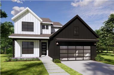 4-Bedroom, 2077 Sq Ft Contemporary House Plan - 120-2717 - Front Exterior