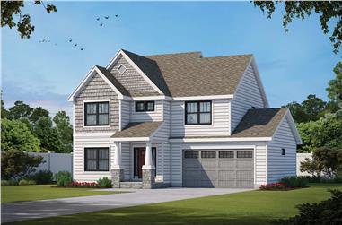 4-Bedroom, 2007 Sq Ft Traditional Home Plan - 120-2718 - Main Exterior