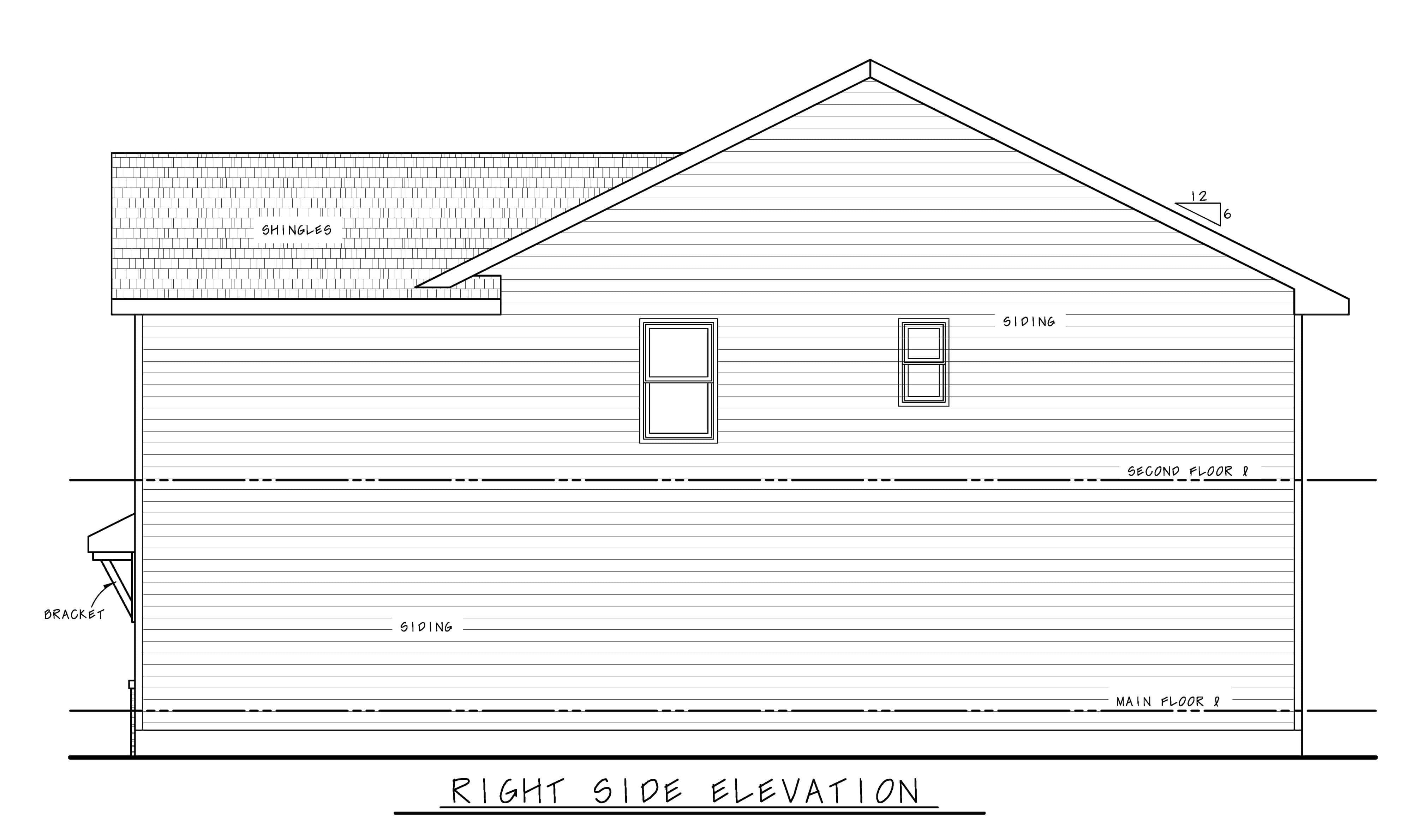 Home Plan Right Elevation of this 4-Bedroom,2125 Sq Ft Plan -120-2729