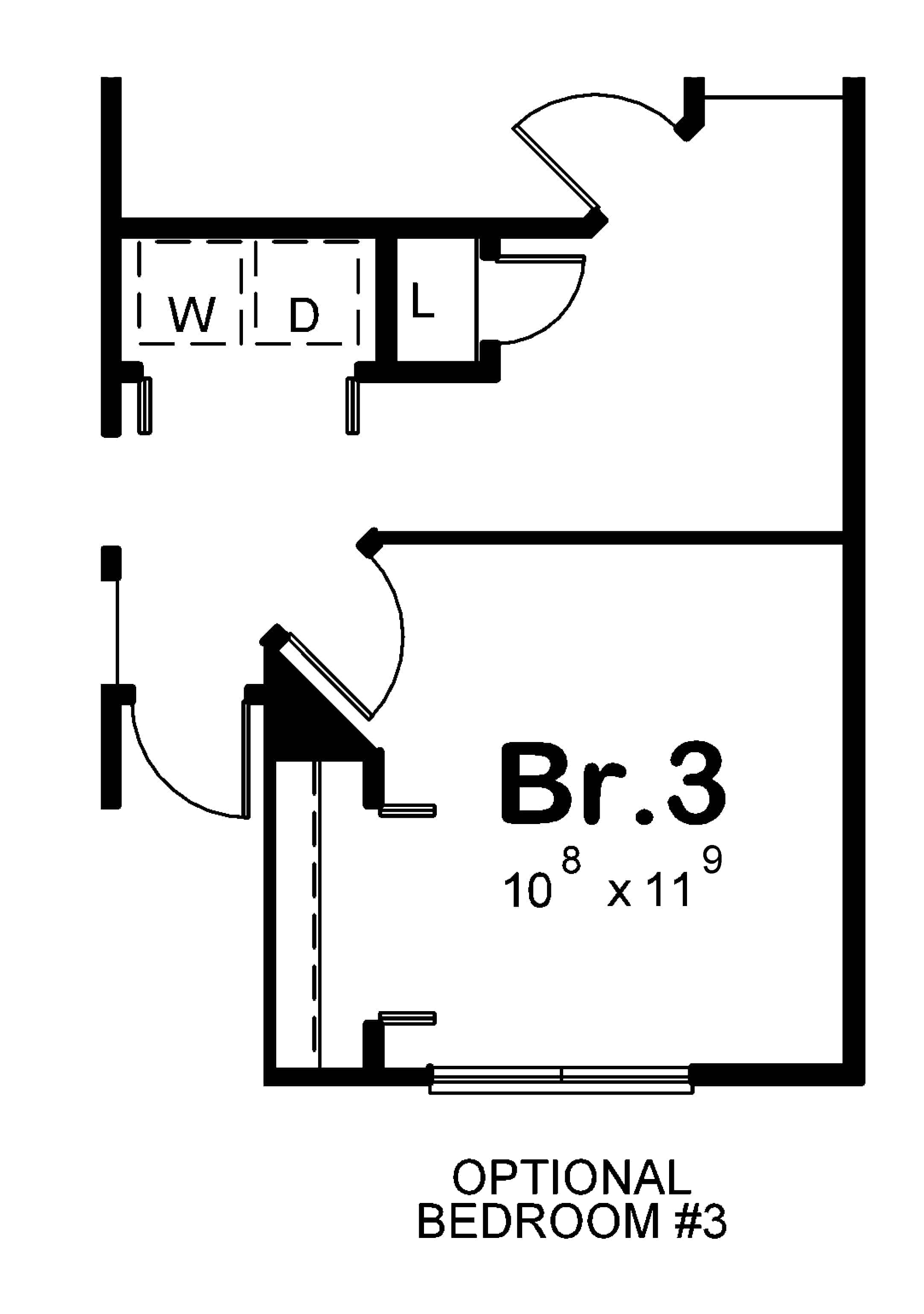 Upper Level of Traditional Plan #120-2739
