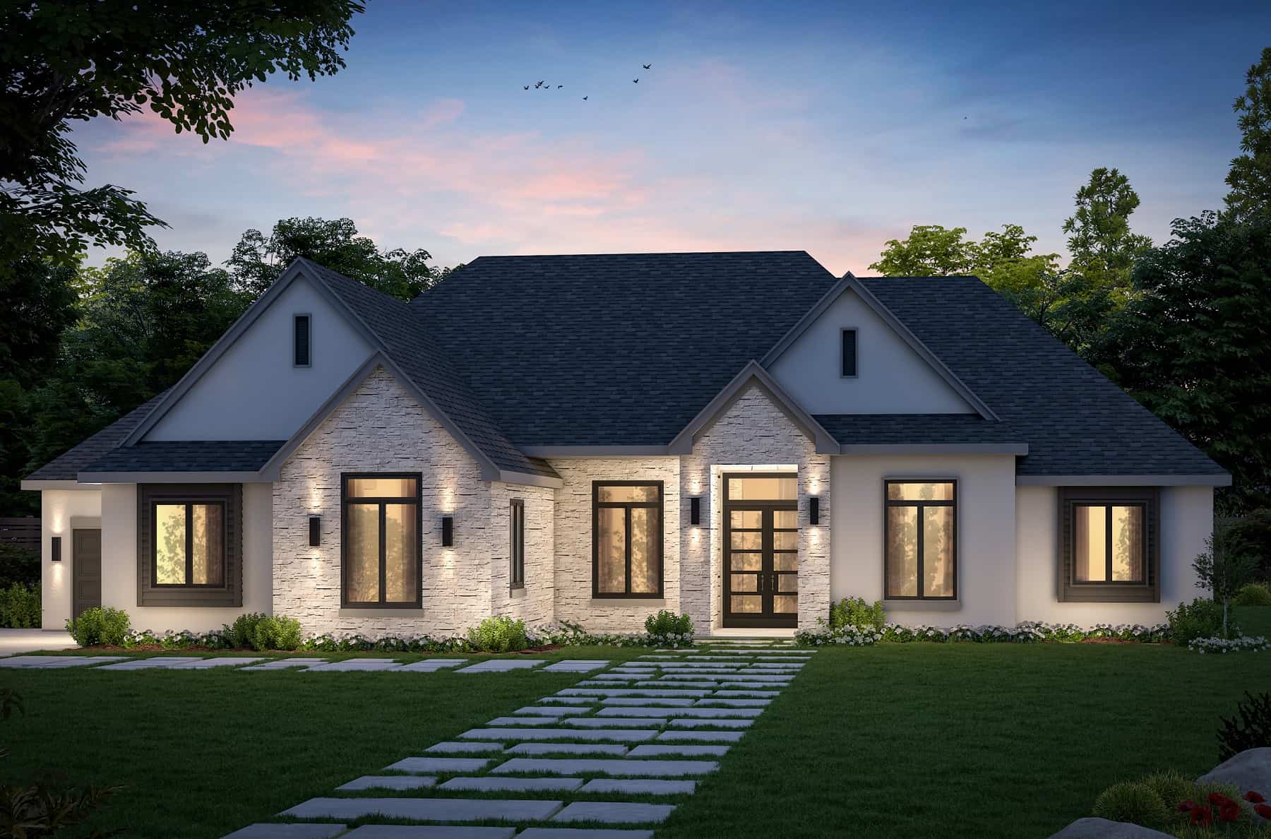 Front View of this 3-Bedroom,2449 Sq Ft Plan -120-2740