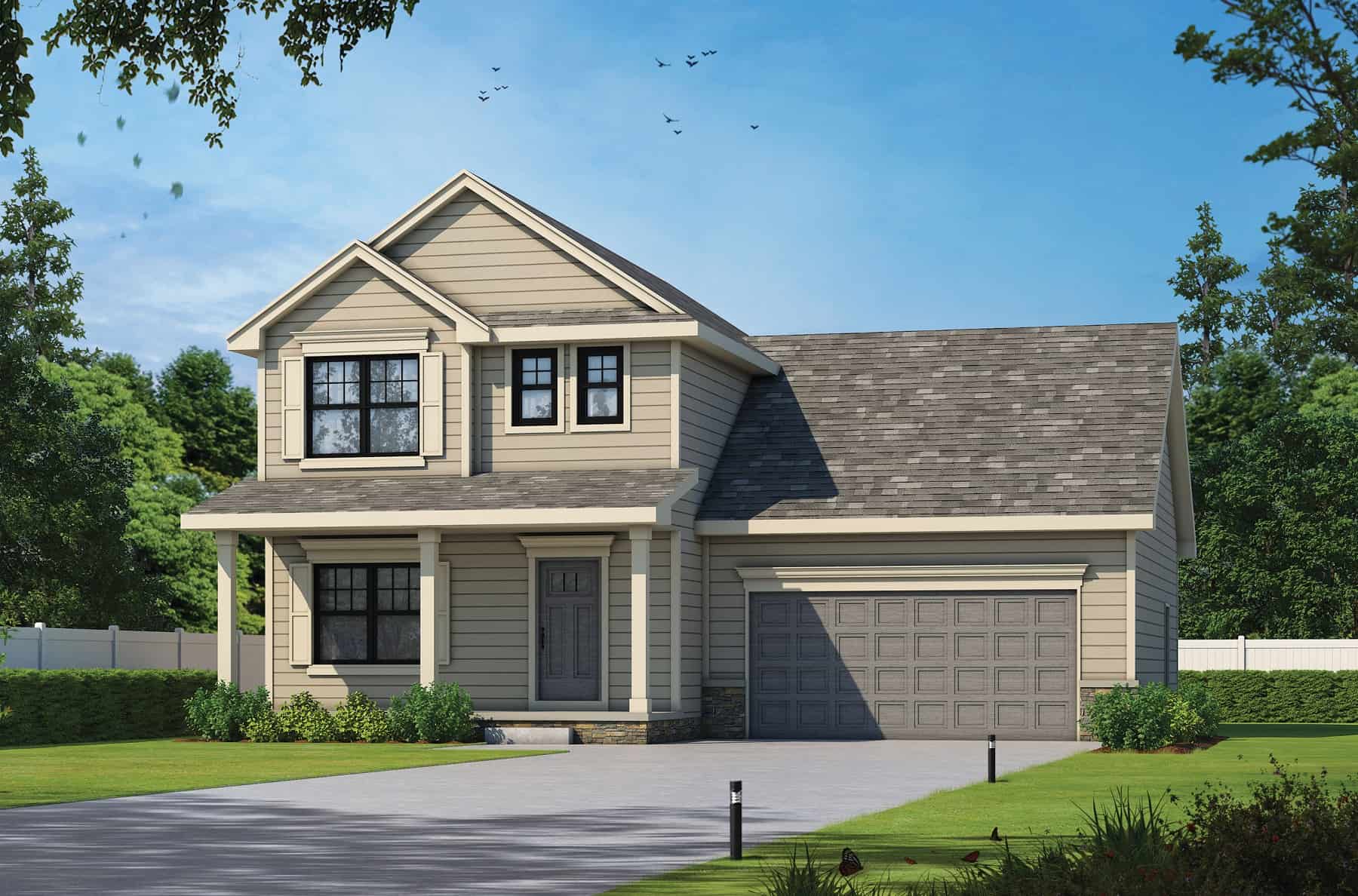 Front elevation of Traditional home (ThePlanCollection: House Plan #120-2746)