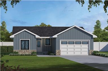 3-Bedroom, 1872 Sq Ft Ranch House Plan - 120-2747 - Front Exterior