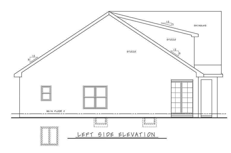 120-2755: Home Plan Left Elevation
