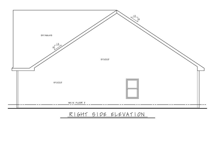 Home Plan Right Elevation of this 5-Bedroom,2196 Sq Ft Plan -120-2755