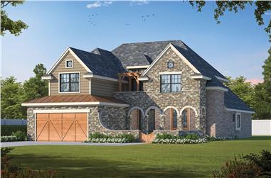 French Country Floor Plan - 4 Bedrms, 3.5 Baths - 3424 Sq Ft