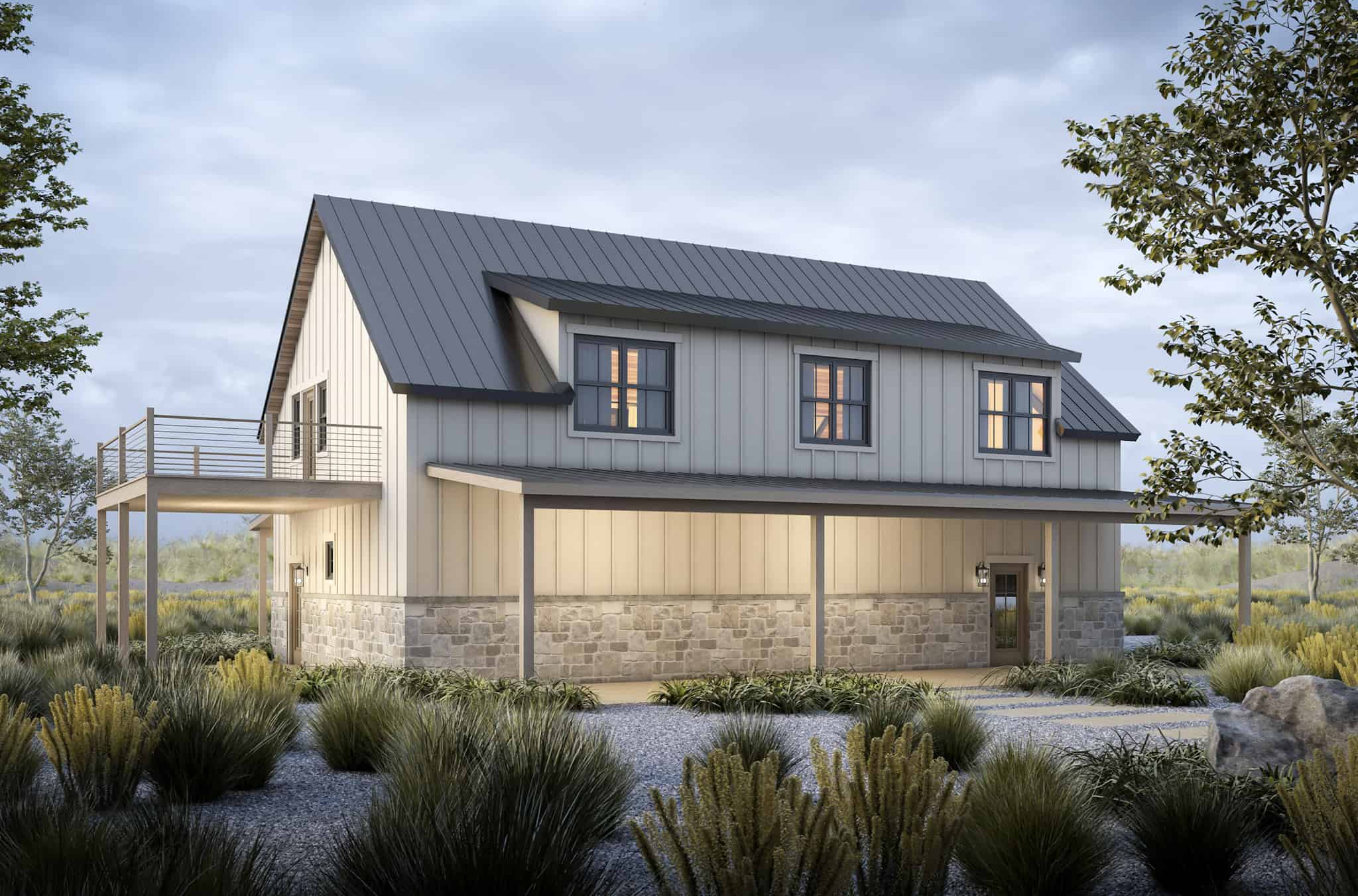 Left Side View of this 2-Bedroom,1450 Sq Ft Plan -120-2805