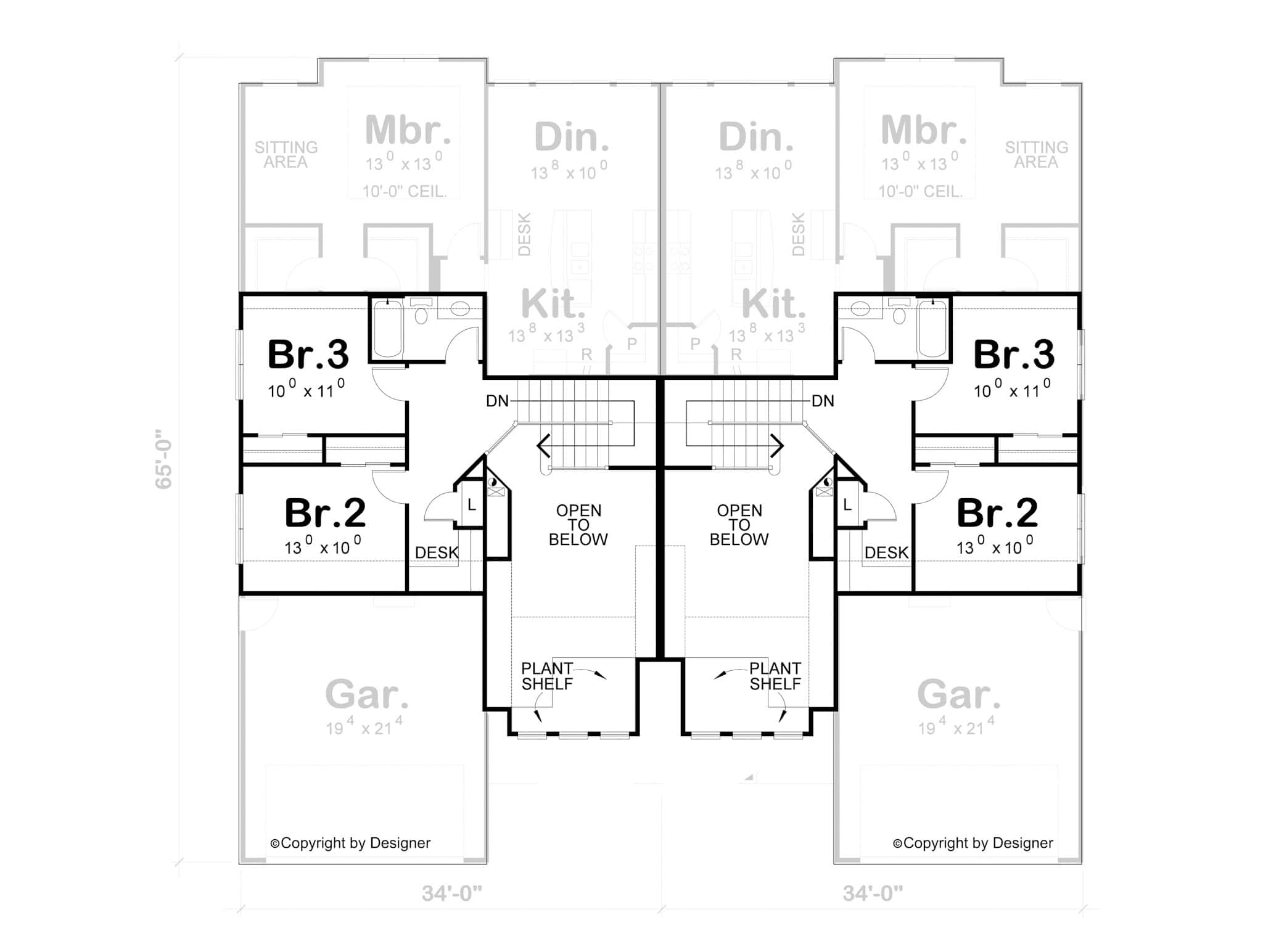Upper Level of Duplex/Multi-Unit Plan #120-2808
