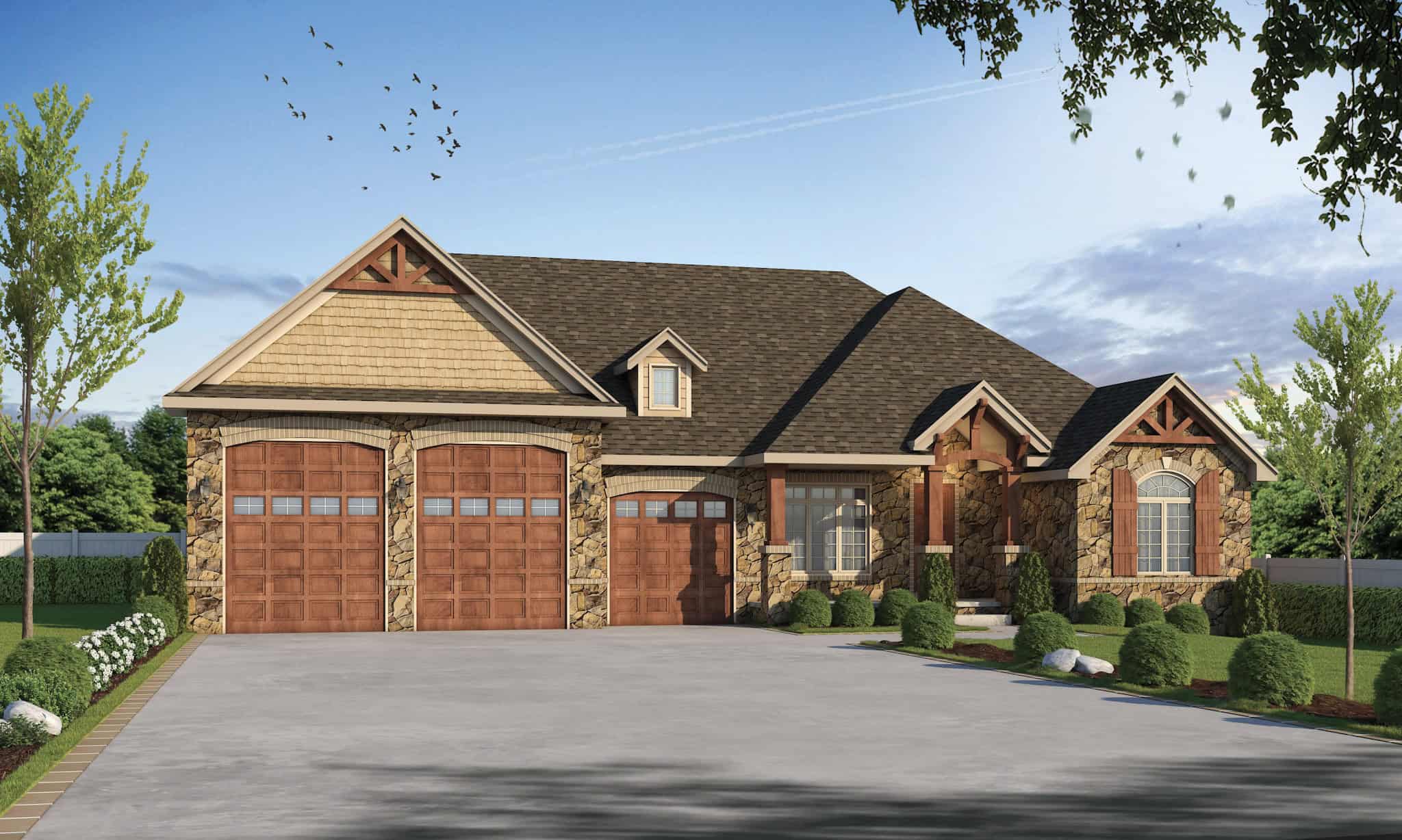 Front View of this 2-Bedroom,1548 Sq Ft Plan -120-2823
