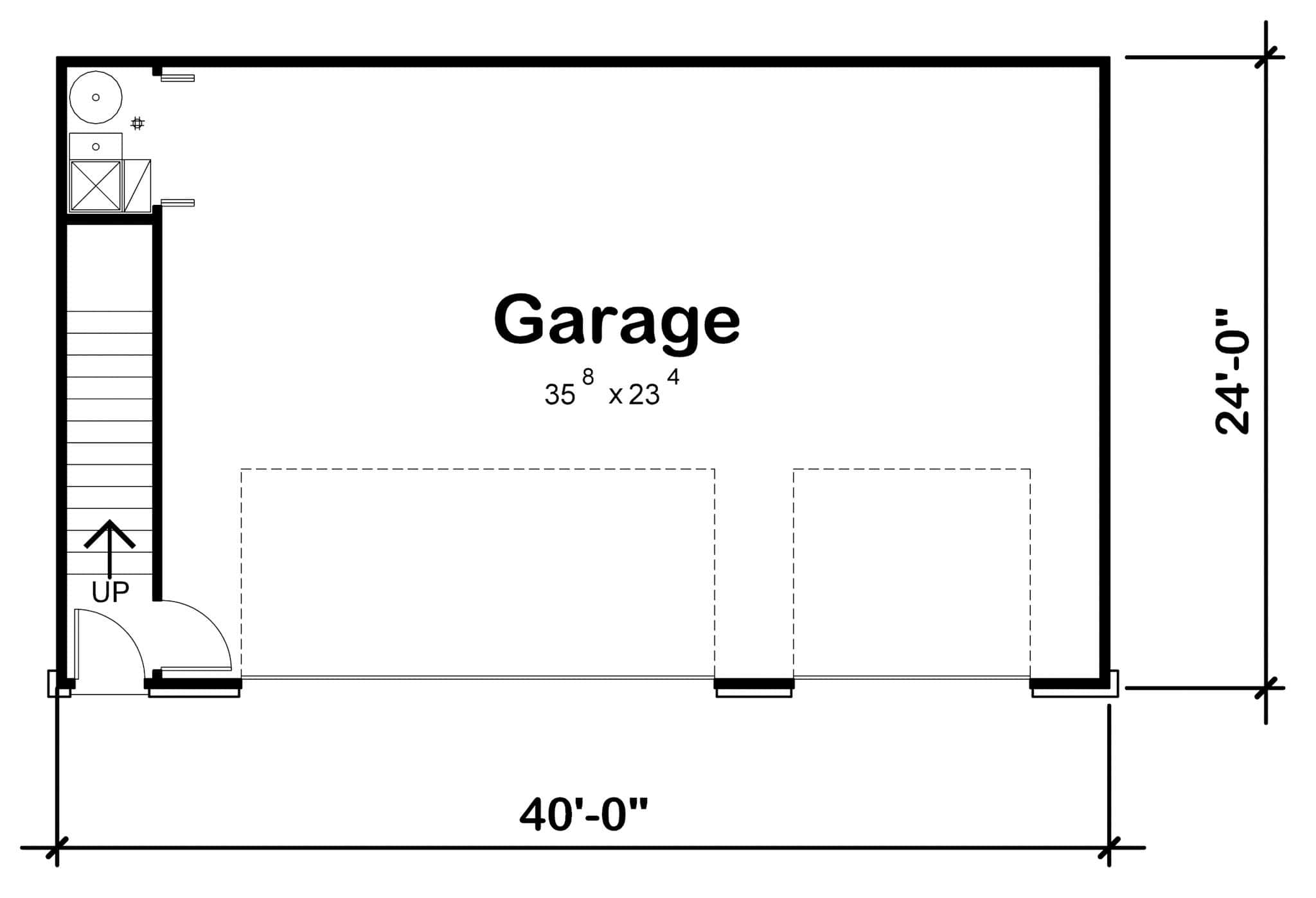 Main Level of Garage Plan #120-2824