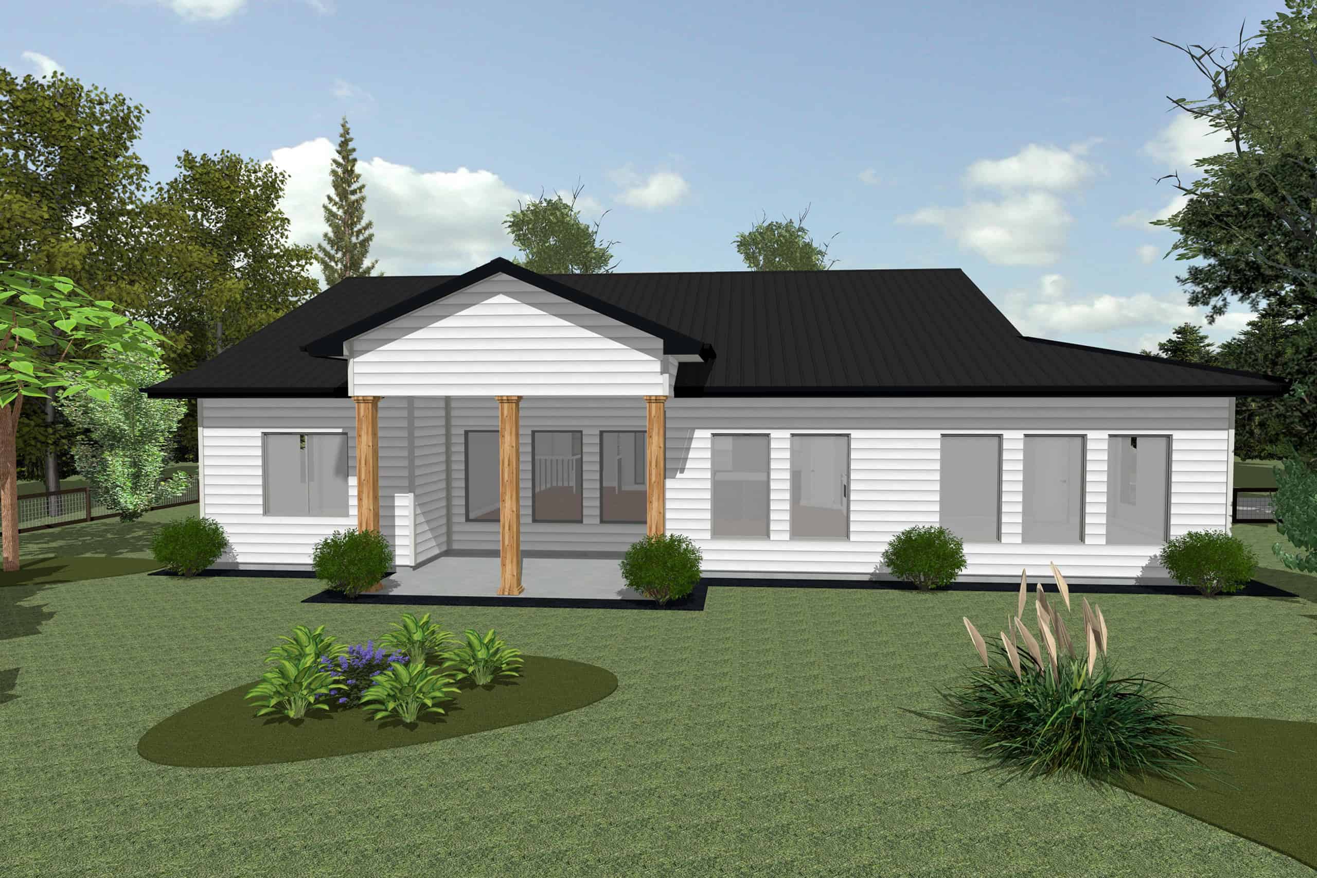 Rear View of this 3-Bedroom,2038 Sq Ft Plan -120-2828