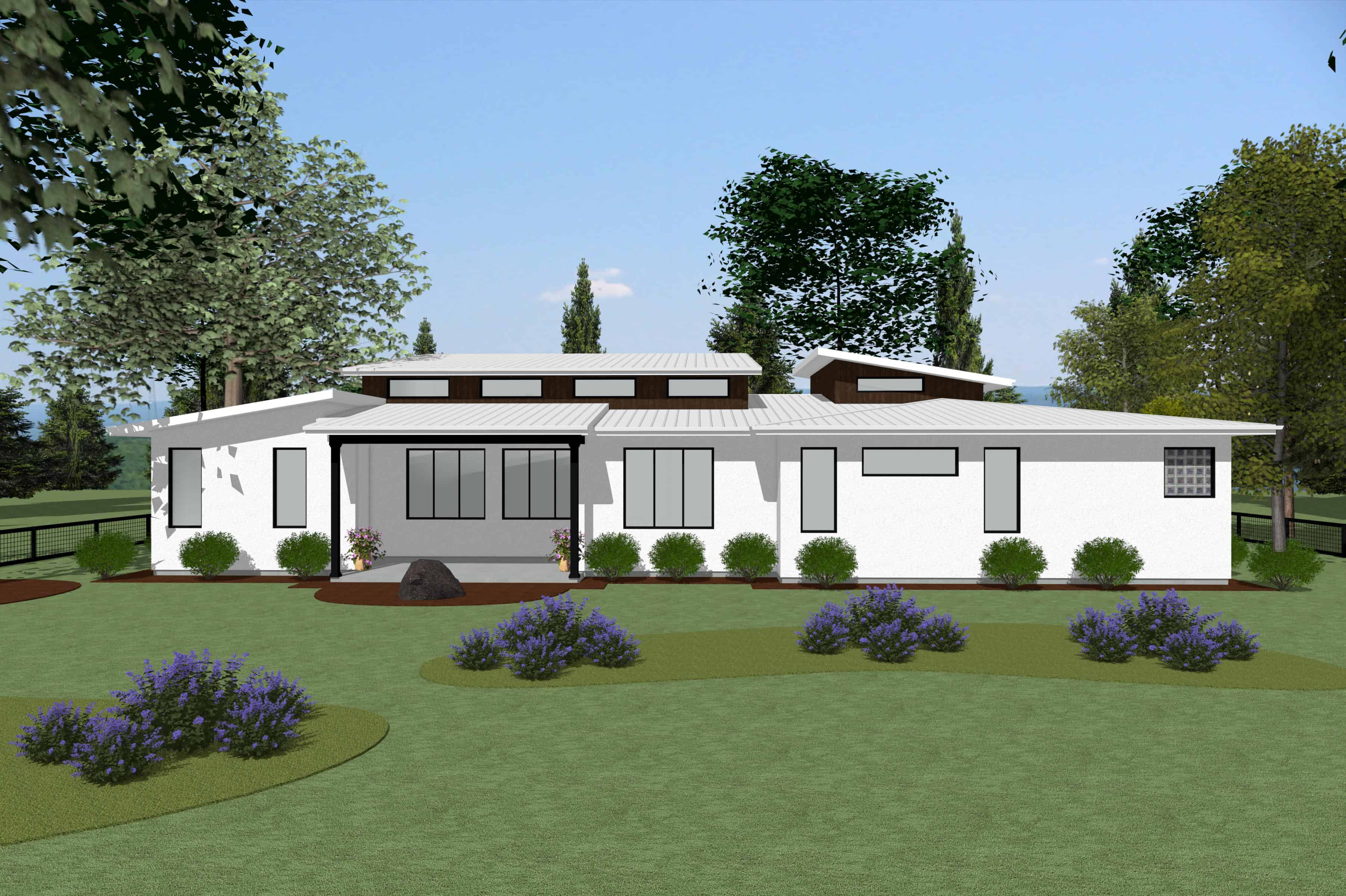 Home Plan Rear Elevation of this 3-Bedroom,2772 Sq Ft Plan -120-2829