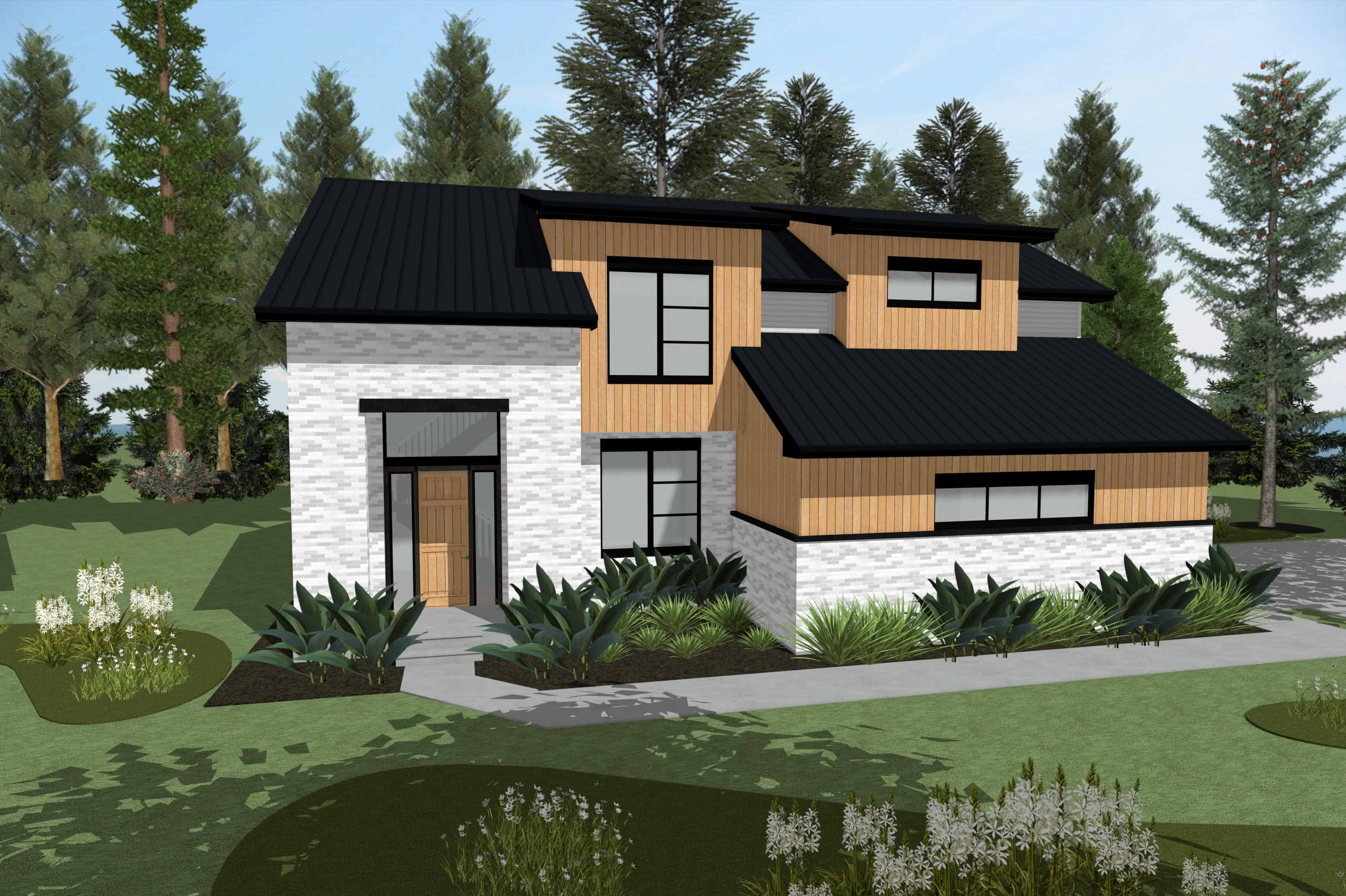 Home Plan Left Elevation of this 4-Bedroom,2273 Sq Ft Plan -120-2830
