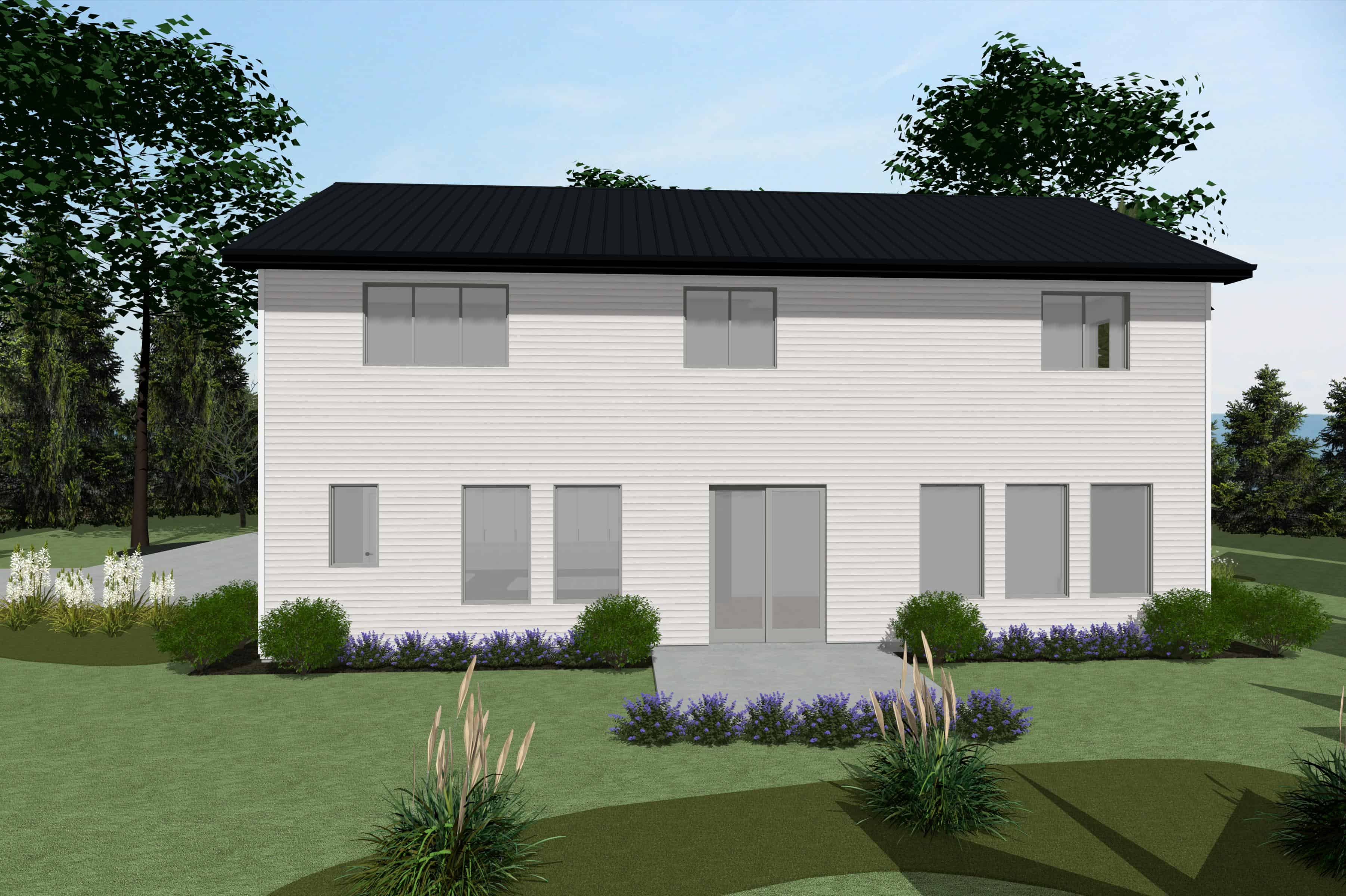 Home Plan Rear Elevation of this 4-Bedroom,2273 Sq Ft Plan -120-2830