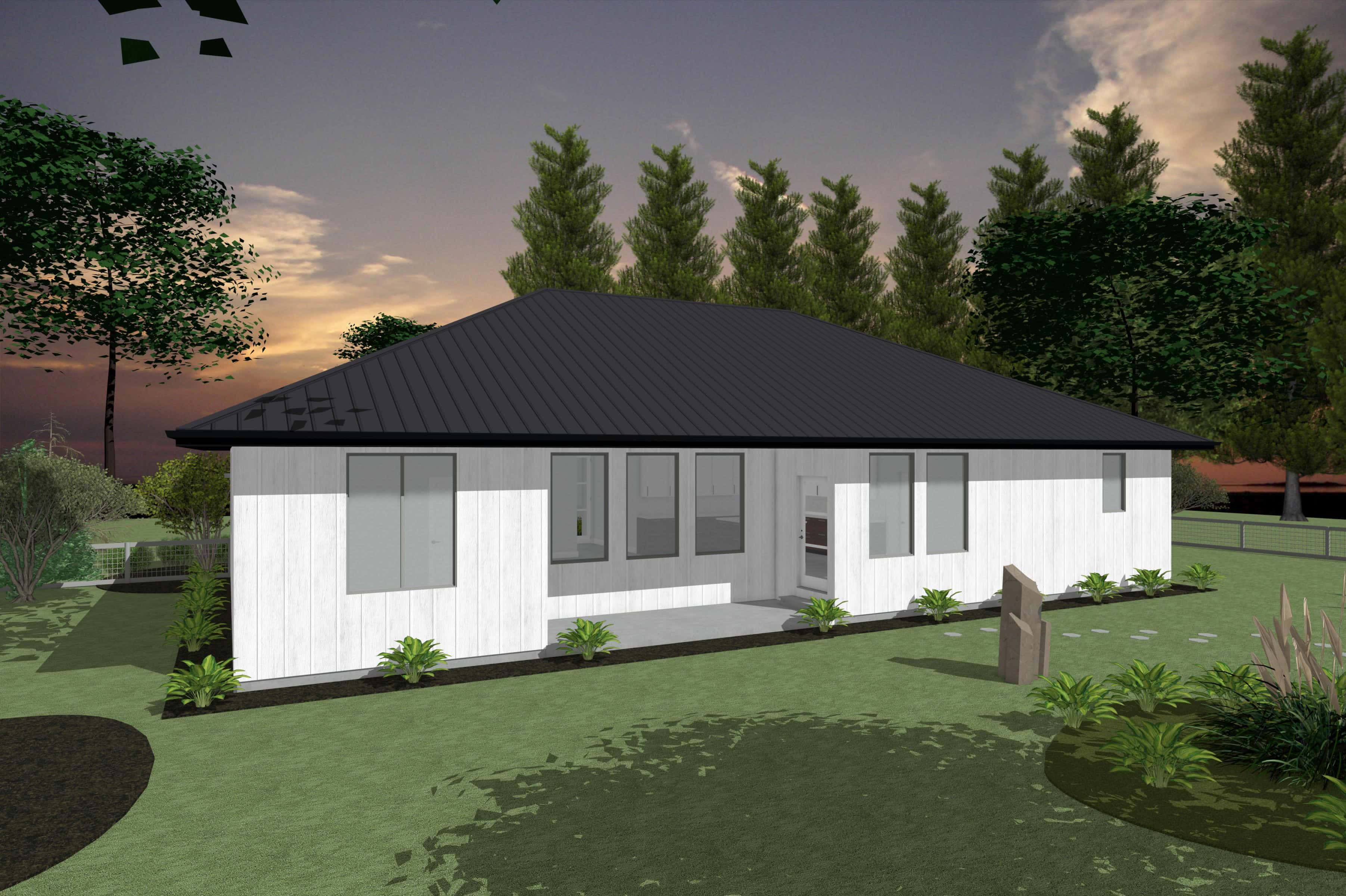 Rear View of this 3-Bedroom,1986 Sq Ft Plan -120-2831