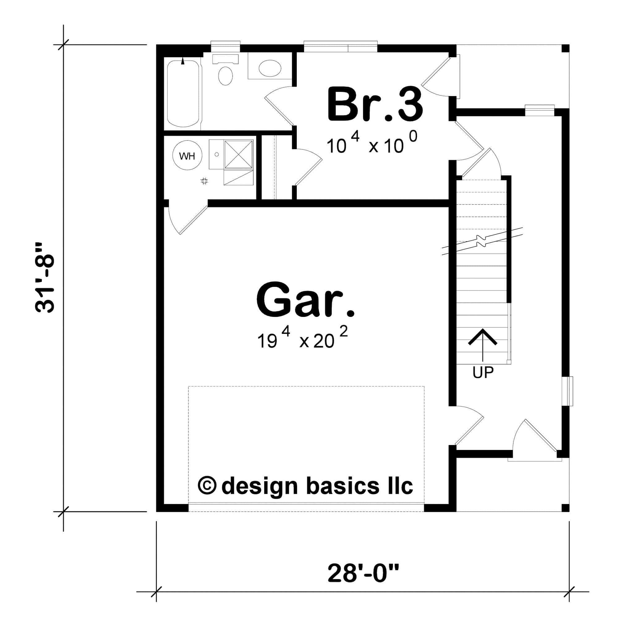 Main Level of Contemporary Plan #120-2836