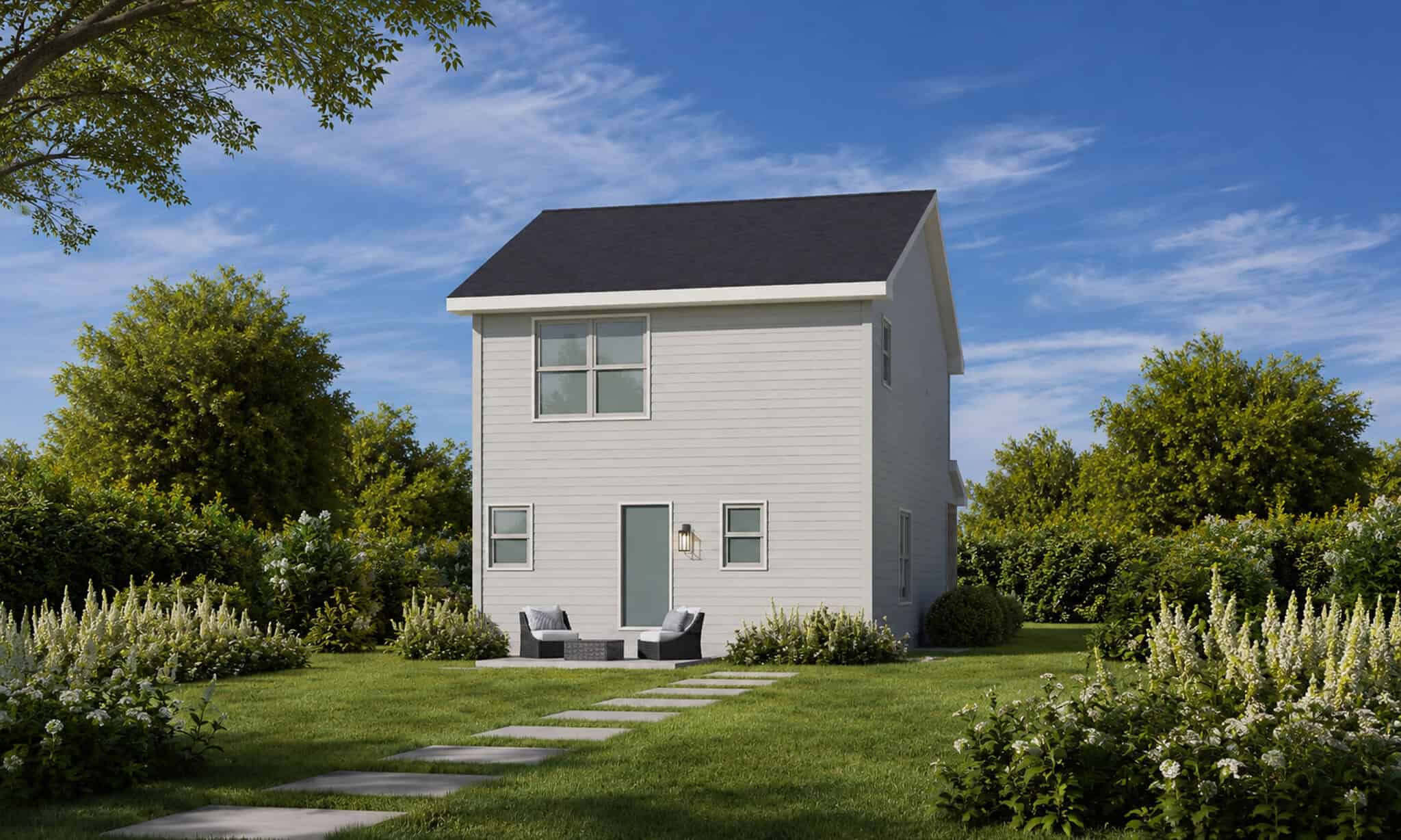 Rear View of this 3-Bedroom,1434 Sq Ft Plan -120-2852