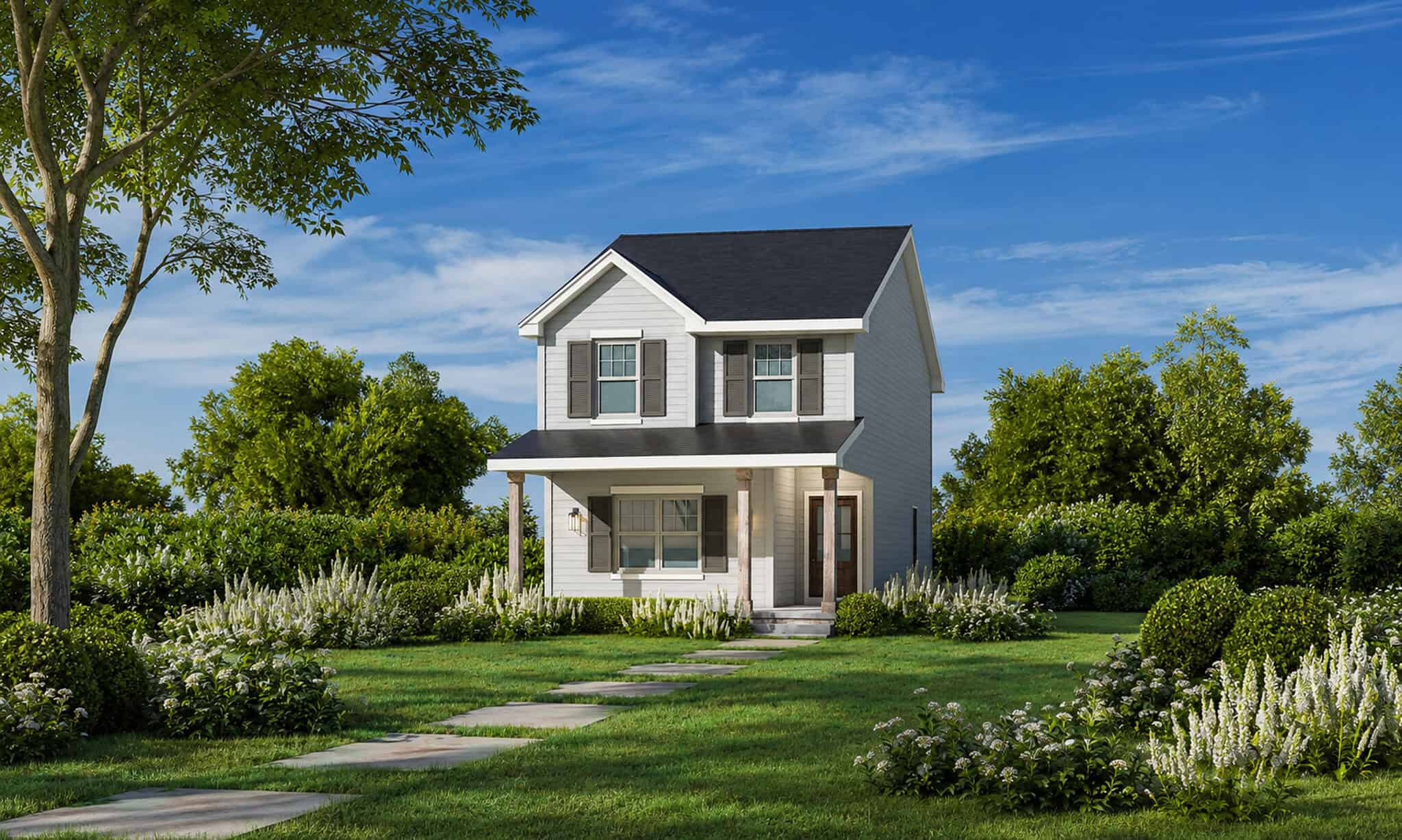 Front elevation of Traditional home (ThePlanCollection: House Plan #120-2852)