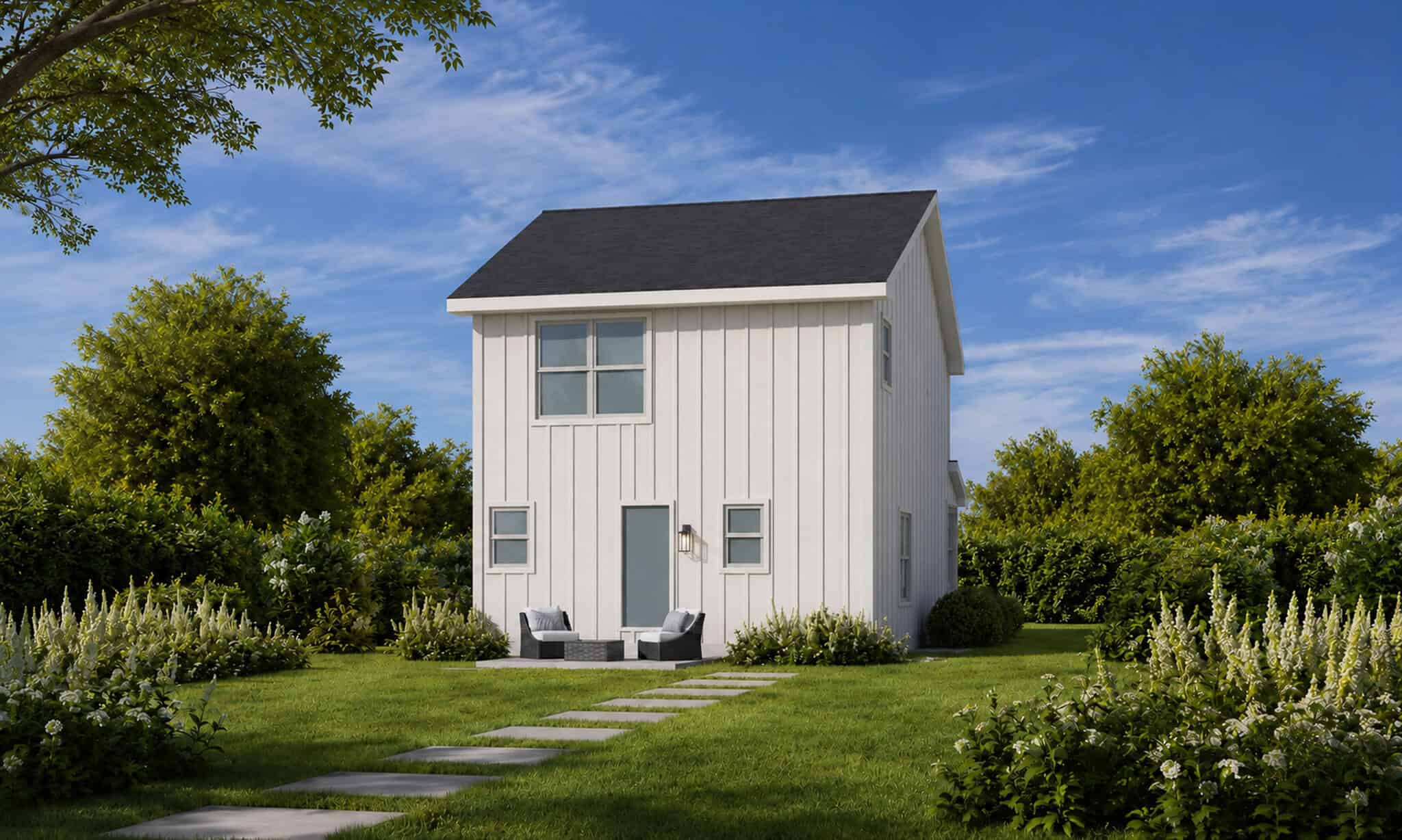 Rear View of this 3-Bedroom,1434 Sq Ft Plan -120-2854