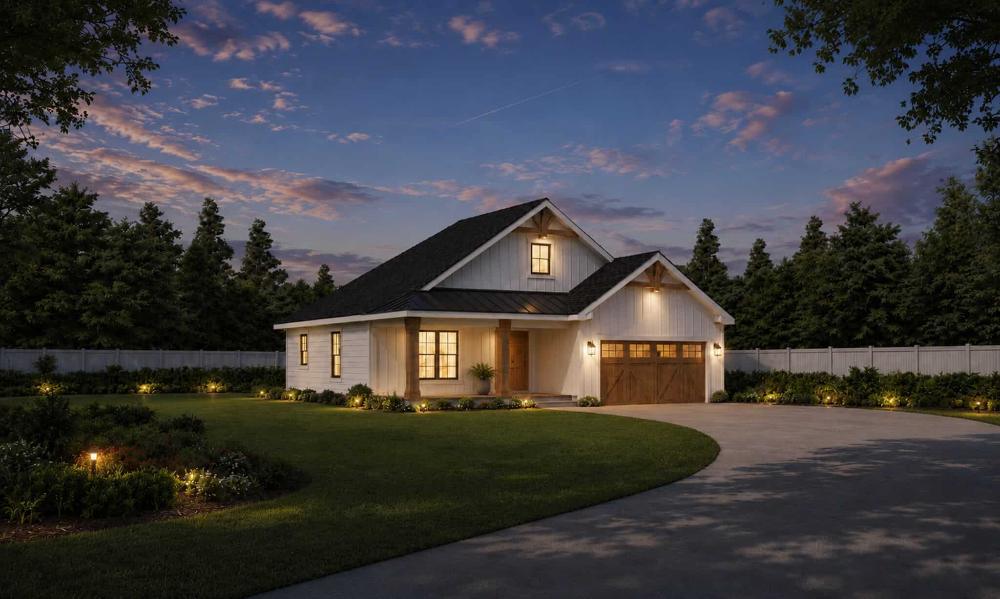 Home at Night of this 3-Bedroom,1195 Sq Ft Plan -120-2867