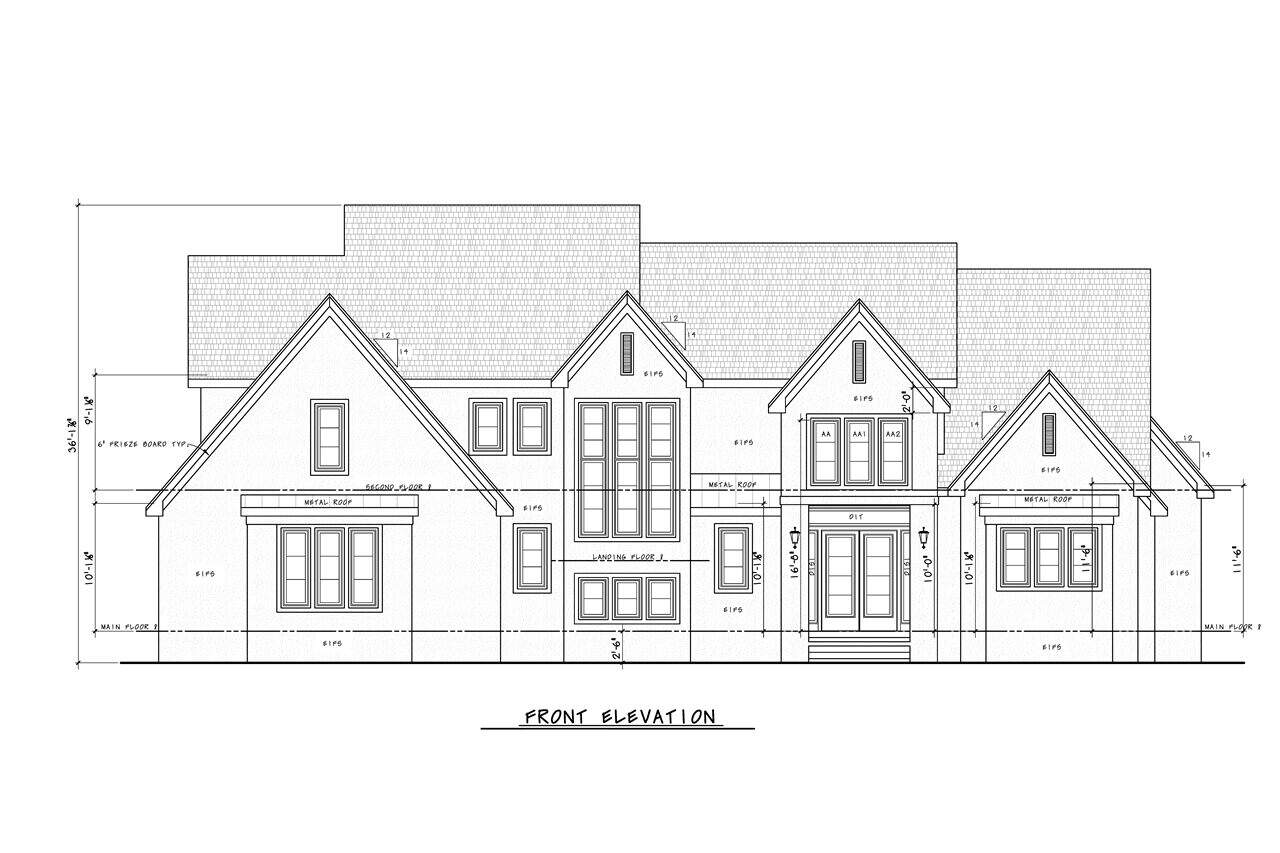 Home Plan Front Elevation of this 4-Bedroom,3731 Sq Ft Plan -120-2870