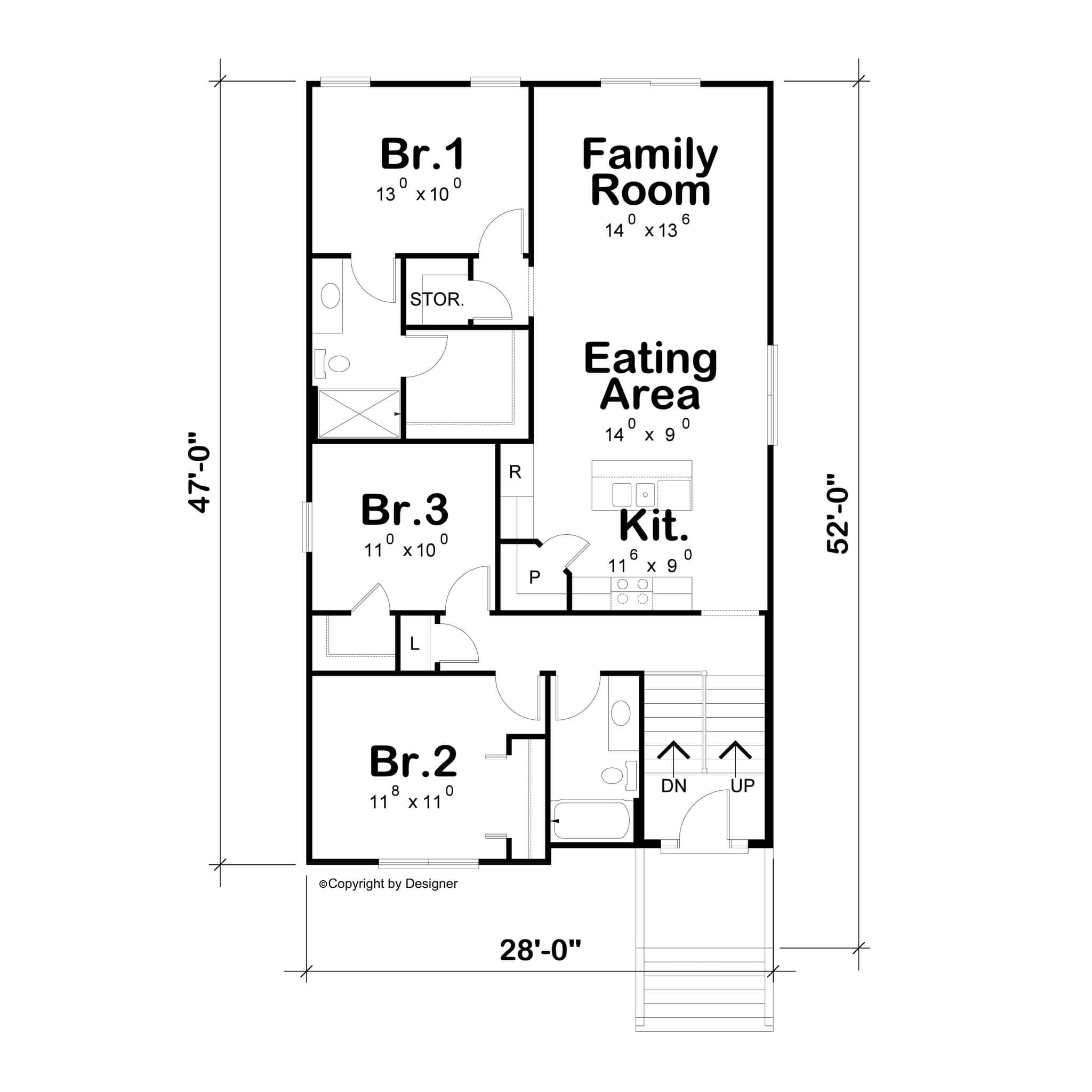 Main Level of Coastal Plan #120-2871