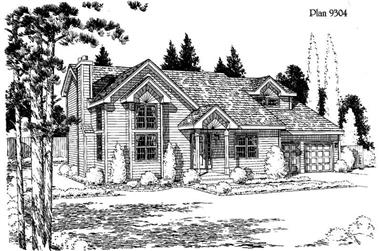 3-Bedroom, 1716 Sq Ft House Plan - 121-1004 - Front Exterior