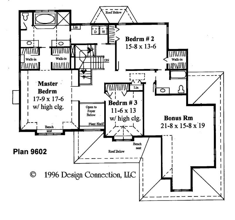Floor Plan Second Story of Plan #121-1016