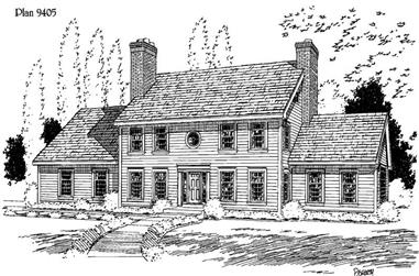 3-Bedroom, 2406 Sq Ft Colonial House Plan - 121-1025 - Front Exterior