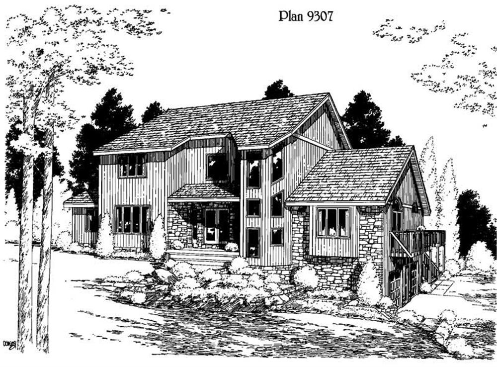 Contemporary home (ThePlanCollection: Plan #121-1028)
