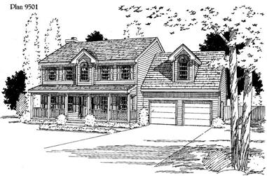 3-Bedroom, 2012 Sq Ft Country House Plan - 121-1030 - Front Exterior