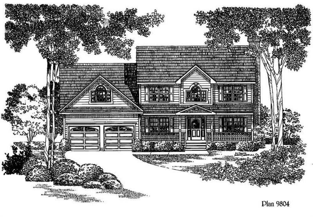 Traditional home (ThePlanCollection: Plan #121-1042)