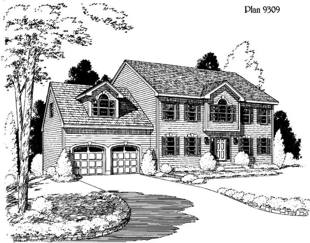Traditional home (ThePlanCollection: Plan #121-1046)