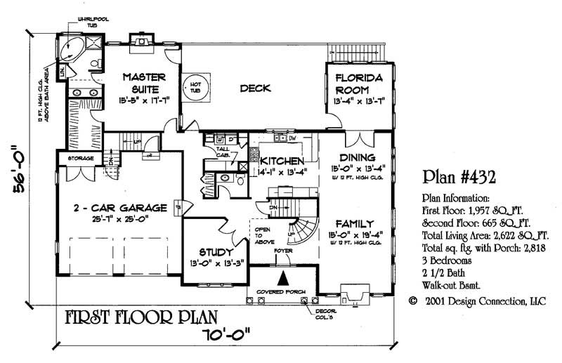 Floor Plan First Story of Plan #121-1049