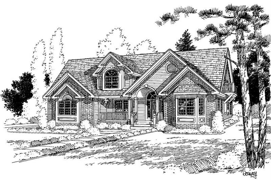 4-Bedroom, 3066 Sq Ft Country Home Plan - 121-1051 - Main Exterior
