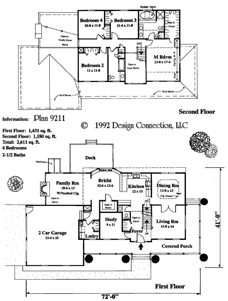 Floor Plan First Story of Plan #121-1055