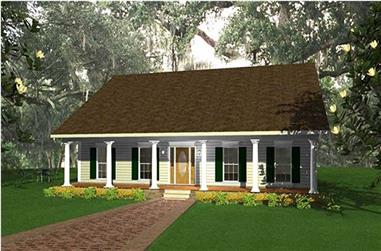 3-Bedroom, 2052 Sq Ft Country Home Plan - 123-1002 - Main Exterior
