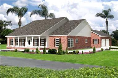 3-Bedroom, 2459 Sq Ft Southern House Plan - 123-1003 - Front Exterior