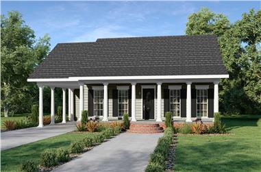 2-Bedroom, 1152 Sq Ft Small House Plans - 123-1007 - Main Exterior