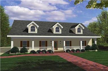 4-Bedroom, 1856 Sq Ft Country House Plan - 123-1008 - Front Exterior