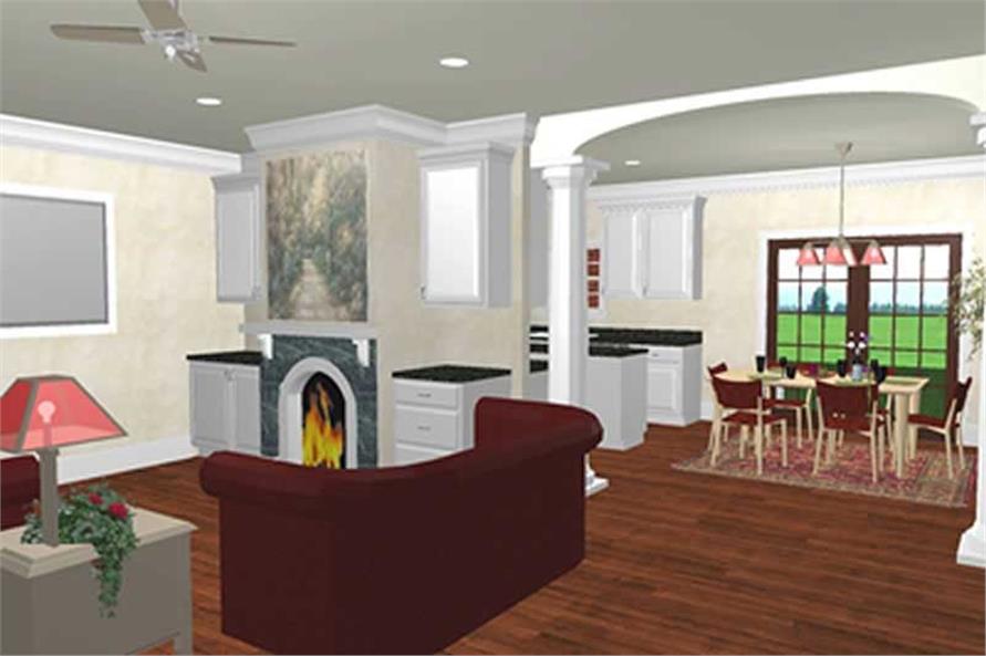Living Room of this 3-Bedroom, 1575 Sq Ft Plan - 123-1013