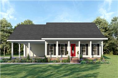 2-Bedroom, 1152 Sq Ft Small House Plans - 123-1018 - Front Exterior